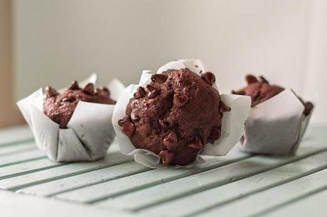 Moist Double Chocolate Muffins