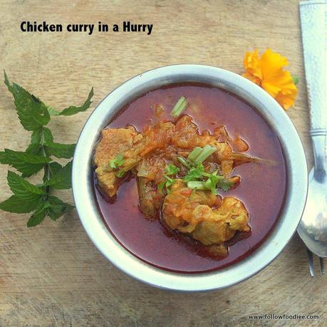 CHICKEN CURRY IN A HURRY - NO COCONUT METHOD