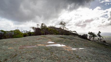 water puddles rock slab mount kooyoora