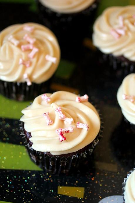 Bloody Cupcakes AKA Red Velvet Cupcakes with Beet Puree and Cream Cheese Frosting