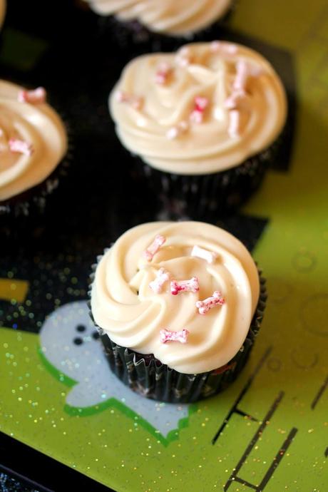 Bloody Cupcakes AKA Red Velvet Cupcakes with Beet Puree and Cream Cheese Frosting