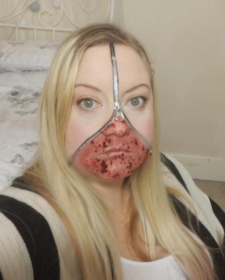 Hallowe'en Unzipped Zombie Face Make Up!