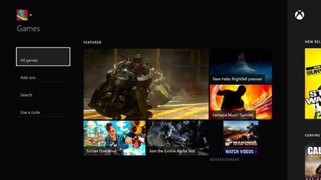This is what the new Xbox One Store interface looks like