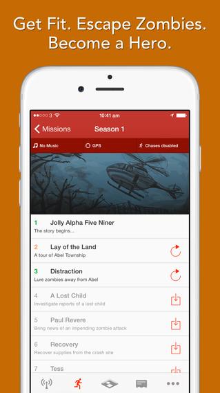 Zombies, run! iOS app