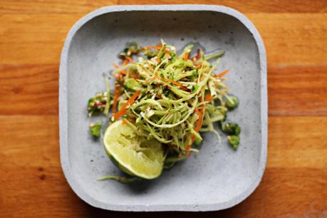 Asian coleslaw with cabbage, carrots, lime and sesame seeds #187