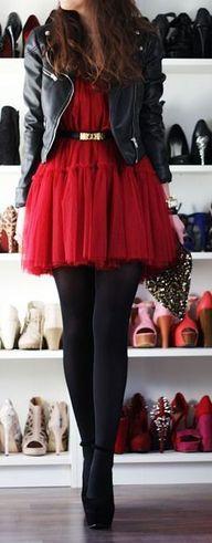Red tulle dress and  http://ift.tt/1uhoq9z