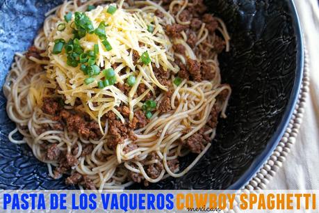 #BarillaFiesta Mexican Cowboy Spaghetti using chorizo, ground sirloin, cheddar and green onions