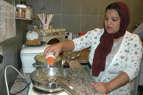 Mimoena in her kitchen