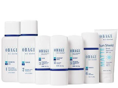 The Obagi Nu-Derm System benefits of Skin, toner, cream, suncreen