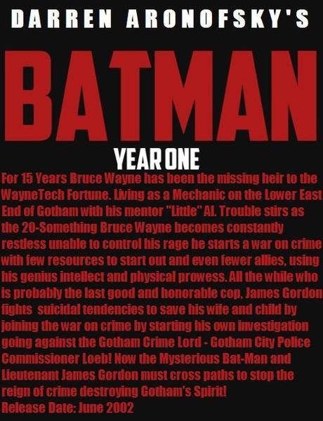 Darren Aronofsky's Batman Year One  Storyline