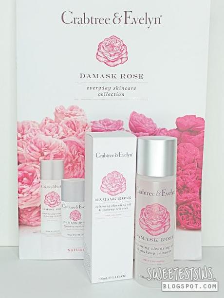 crabtree & evelyn damask rose softening cleansing oil & makeup remover
