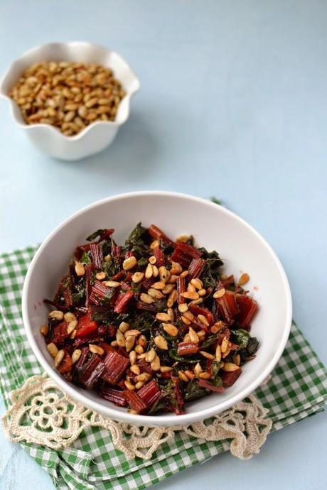 Spicy Greens with Sunflower Seeds