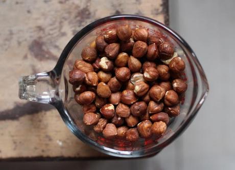 The Case of the Curious Dog & The Homemade Nutella two cups hazelnuts