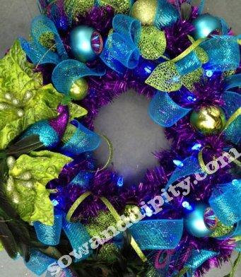 14 Designer Christmas Wreaths Peacock Wreath