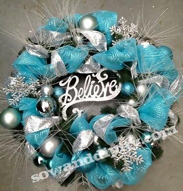 14 Designer Christmas Wreaths Believe Wreath