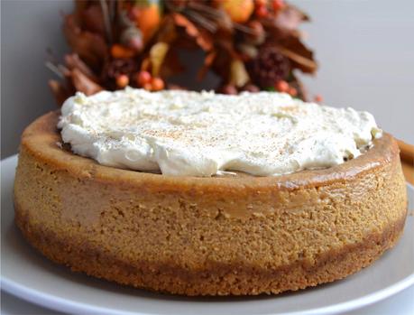 pumpkin cheesecake with spice and coffee