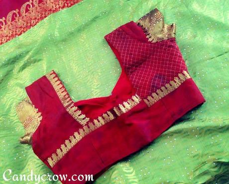 Blouse design for Kanchipuram silk saree | Reception saree blouse design