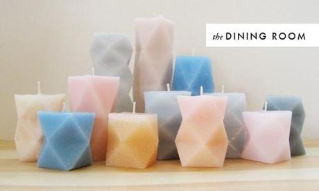 DIY geometric candle