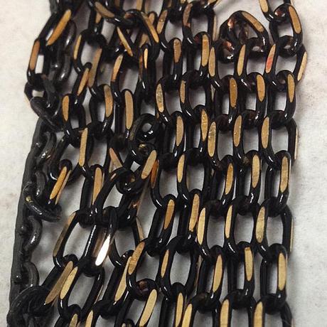 black and gold soldered chain jet gold chainSparkle in Black with Midnight Gold
