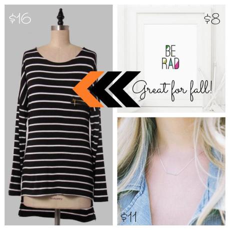 f r i d a y Nook-And-Sea-Collage-Brickyard-Buffalo-Picks-of-the-Week-Striped-Tunic-Dress-Shirt-Top-Zippered-Fall-Autumn-Fashion-Outfit-Clothes-Printable-Home-Inspirational-Necklace-Dainty-Bar