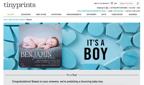 TinyPrints.com: Baby Gender Predictor 