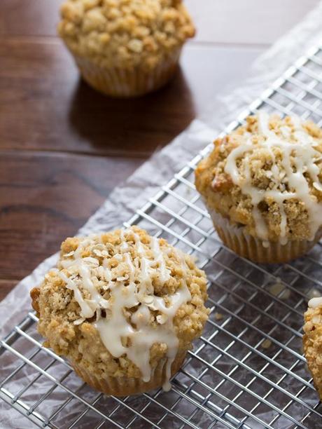 GLAZED MAPLE WALNUT OATMEAL MUFFINS Glazed Maple Walnut Oatmeal Muffins