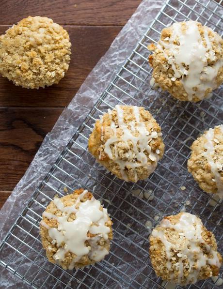 GLAZED MAPLE WALNUT OATMEAL MUFFINS Glazed Maple Walnut Oatmeal Muffins