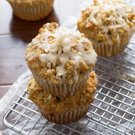 GLAZED MAPLE WALNUT OATMEAL MUFFINS Glazed Maple Walnut Oatmeal Muffins