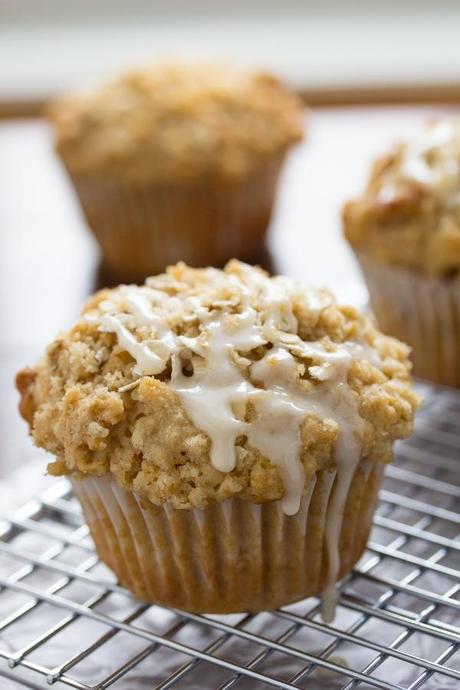 GLAZED MAPLE WALNUT OATMEAL MUFFINS Glazed Maple Walnut Oatmeal Muffins