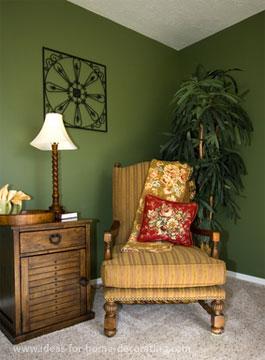 Dark Green Color Walls