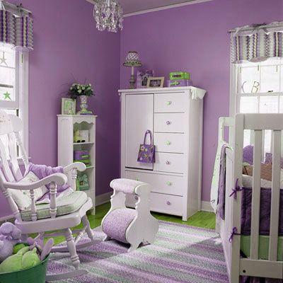 Purple Green Little Girls Room
