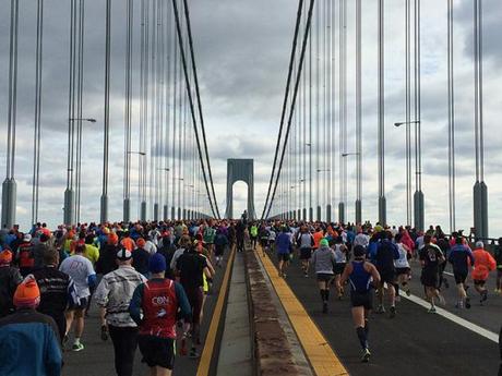 Verrazano-Narrows Bridge at New York City Marathon start