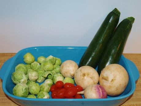 Brussel Sprouts, Turnips, Zucchini &Tomatoes  – Kellis Kitchen