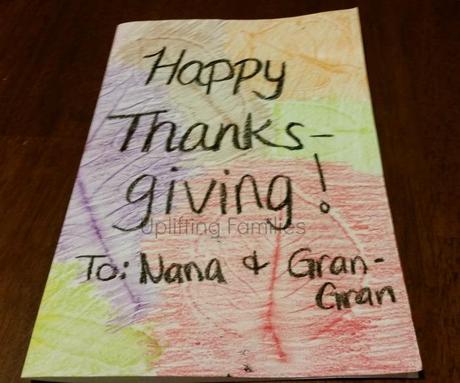 DIY Thanksgiving Textured Leaf Cards 