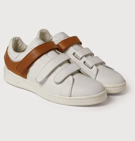 White Strapped:  Alexander McQueen Harness Detail Leather Sneakers