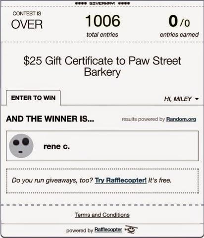 Paw Street Barkery Winner!