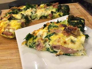 Sausage Kale and Goat Cheese Frittata