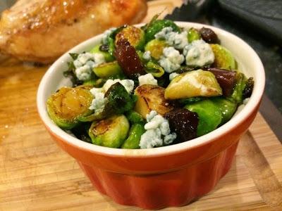Maple Brussels Sprouts with Blue Cheese & Bacon