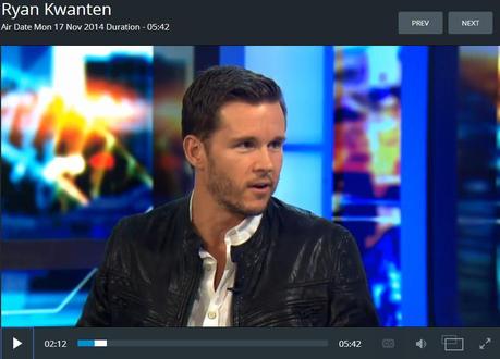 Ryan Kwanten The Project video interview