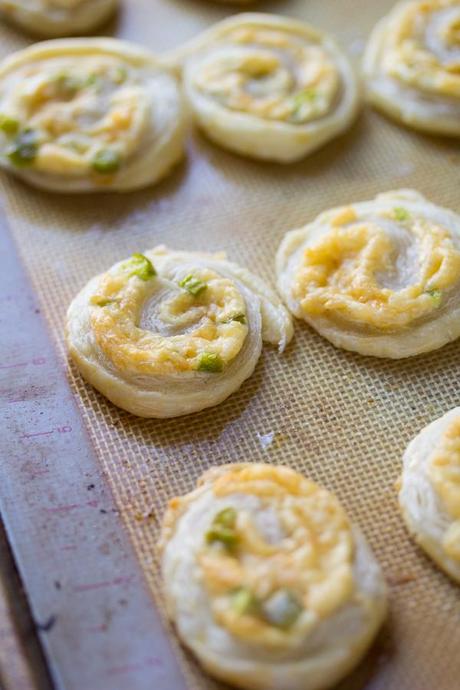 JALAPENO & SMOKED GOUDA PUFF PASTRY PINWHEELS Jalapeno and Smoked Gouda Puff Pastry Pinwheels