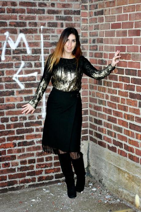 Black and Gold: A Holiday Party Look