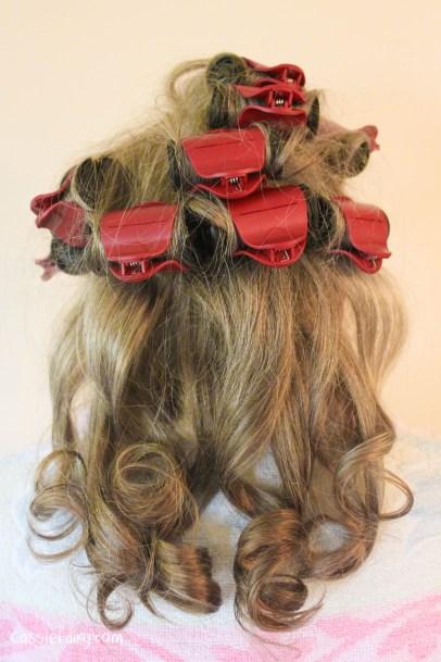 Create a glamorous party look with silk rollers