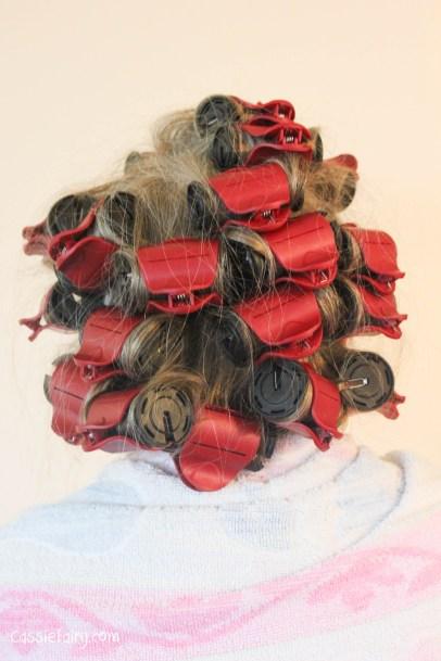 Create a glamorous party look with silk rollers