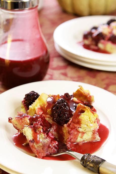 Blackberry and Cream Cheese Stuffed French Toast 