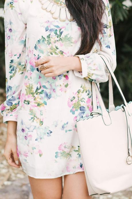 floral watercolor shift dress lulu's {GBF Style | Falling4Lulus Work Florals}
