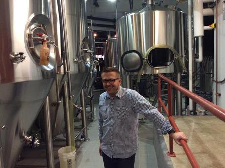 In the brew house with Brewmaster Bryan Selders.