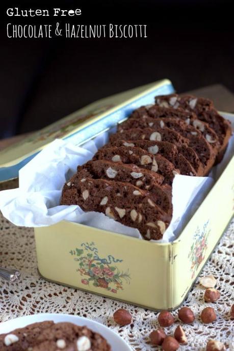 Gluten Free Chocolate & Hazelnut Biscotti.  Perfect for gift giving. | thecookspyjamas.com