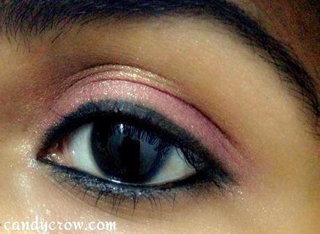 5 Minute eye makeup Tutoria, pink gold eye make up tutorial