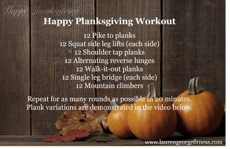 Happy Planksgiving 20 Minute Workout