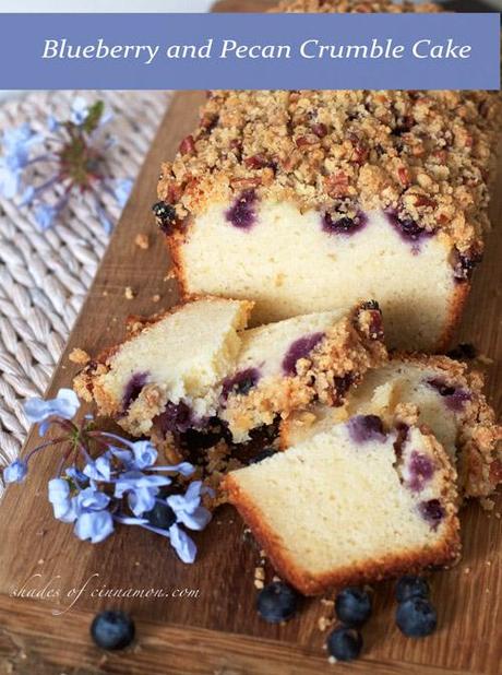 Blueberry and Pecan Crumble Cake